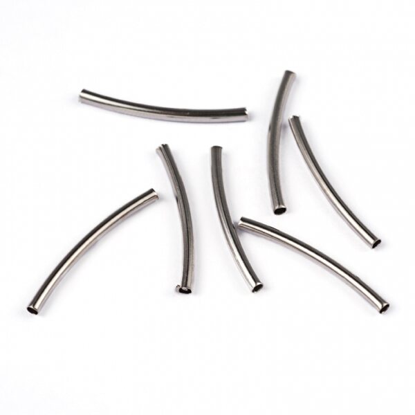 Metallihelmi putki hiukan kaareva 25x2mm, n. 1 mm reikä, 10 kpl