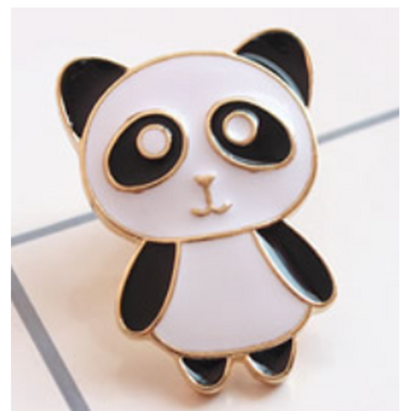 Panda pinssi kullanvärinen 31 x 22 mm, 1 kpl