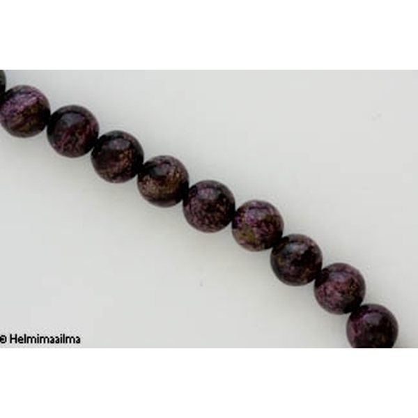 Charoite pyöreä 10 mm, n. 40 cm nauha