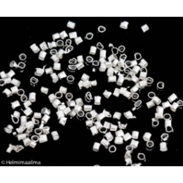 Kiinnityshelmi putki 2 mm hopeanvärinen, 1 gramma