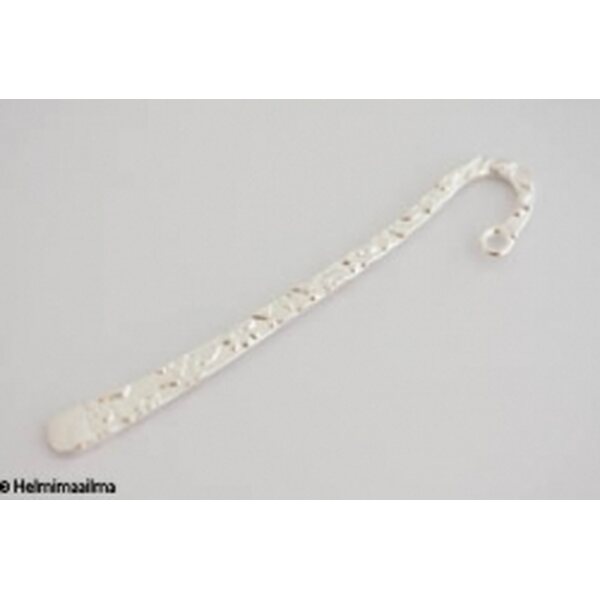 Kirjanmerkki hopeanvärinen n. 80x7x2 mm, 1 kpl
