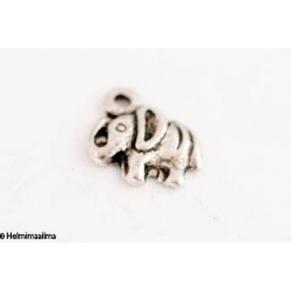 Maskotti riipus tiibetinhopeinen norsu 11,5 mm, 8 kpl