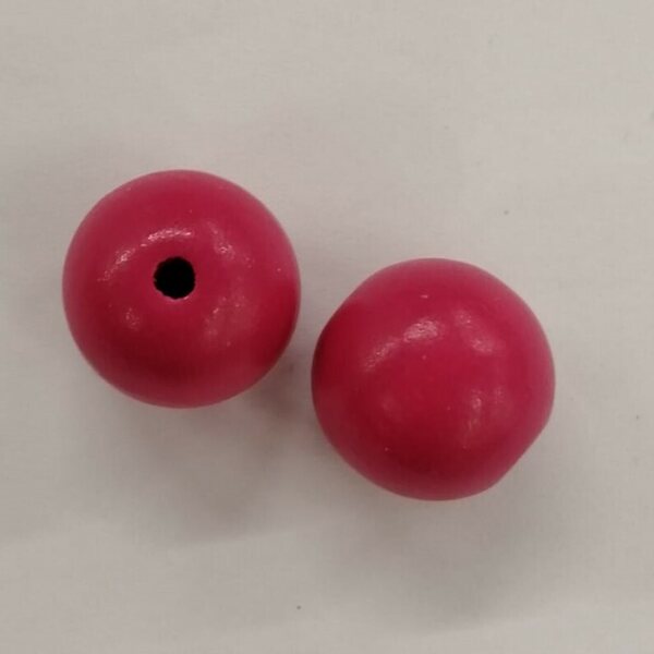 Preciosa Tsekkiläinen puuhelmi  fuksia pyöreä 16 mm, 5 kpl