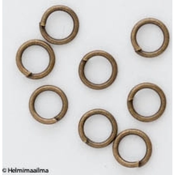 Pronssinen välirengas avattava pyöreä 6 mm, 20 kpl