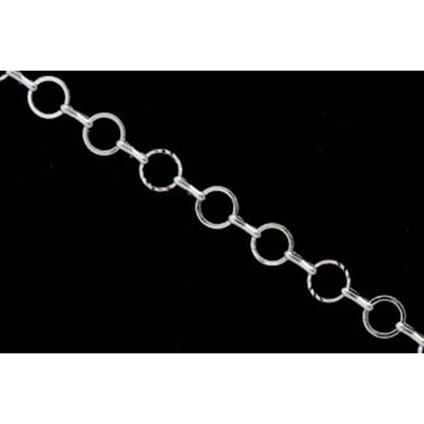 Ketju 8 mm renkaat platinapäällystetty, 1 metri