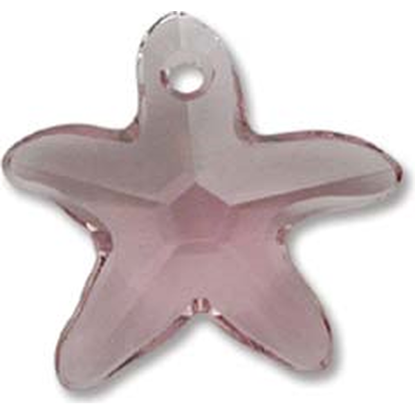Swarovski kristalliriipus meritähti 16 mm vaalea ametisti, 1 kpl