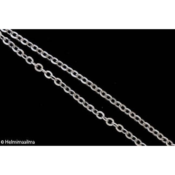 Ankkuriketju 3,5x4 mm 925 sterlinghopeaa antiikkihopean värinen, 10 cm
