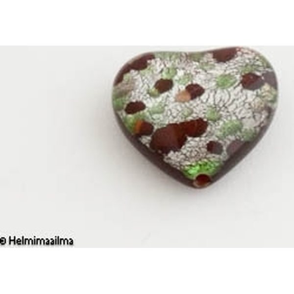 Hopeafoliosydän 20 mm tummanpunainen, 1 kpl
