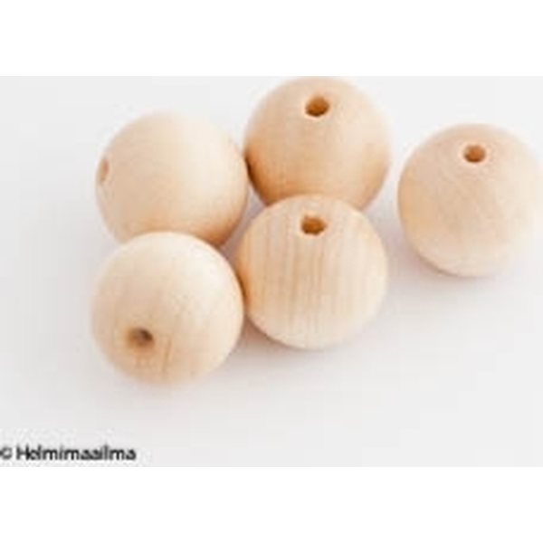 Preciosa Tsekkiläinen puuhelmi luonnonvärinen pyöreä 16 mm, 5 kpl