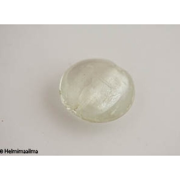 Hopeafoliohelmi litteä pyöreä kirkas 28 mm, 1 kpl