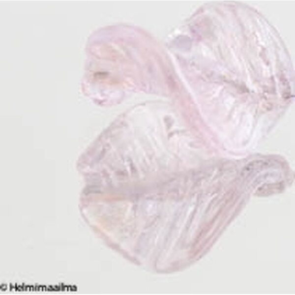 Lamppuhelmi lehti twist vaaleanpunainen AB päällysteinen n. 26x30 mm, 1 kpl