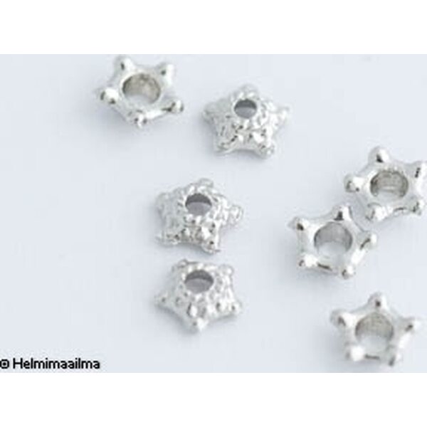 Helmihattu platinapäällystetty n. 6 mm, korkeus n. 2 mm, 10 kpl