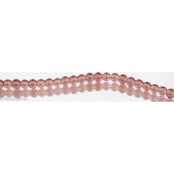 Lasihelmi pyöreä 10 mm ametisti, n. 28-30 cm nauha