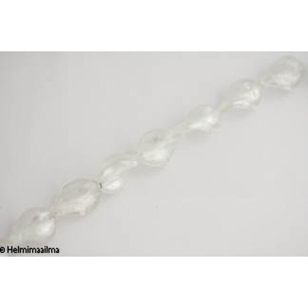 Hopeafoliohelmi twist kirkas n. 15x20 mm, 1 kpl