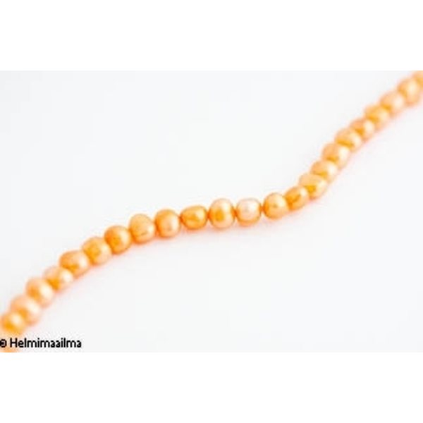 Makeanvedenhelmi nugetti 7-8 mm oranssi, n. 37 cm nauha