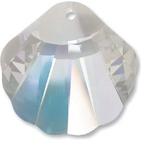 Swarovski kristalliriipus simpukka 28mm, Crystal AB, 1kpl