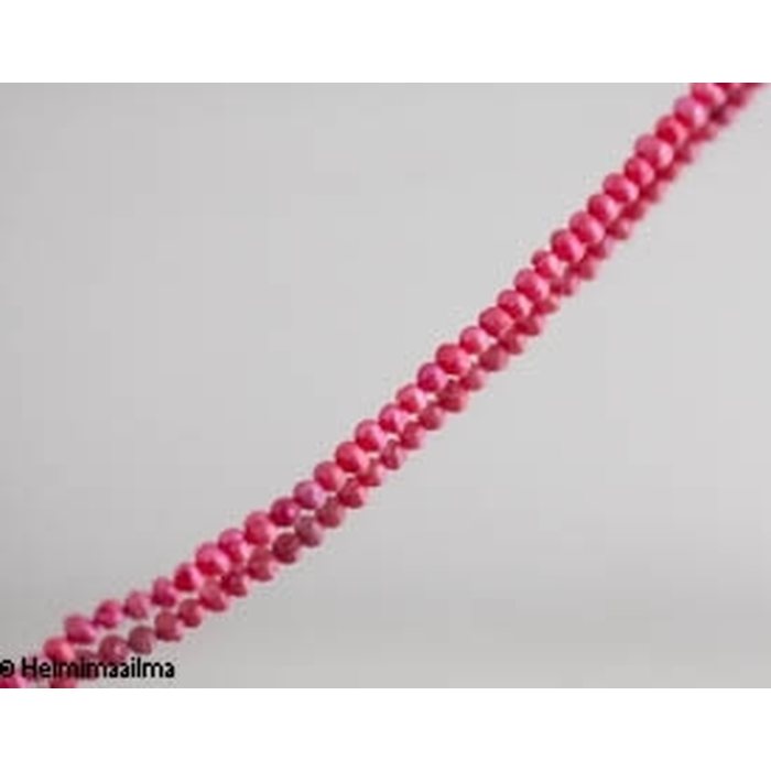 Makeanvedenhelmi roosa pyöreähkö 4-5 mm, n. 37 cm nauha