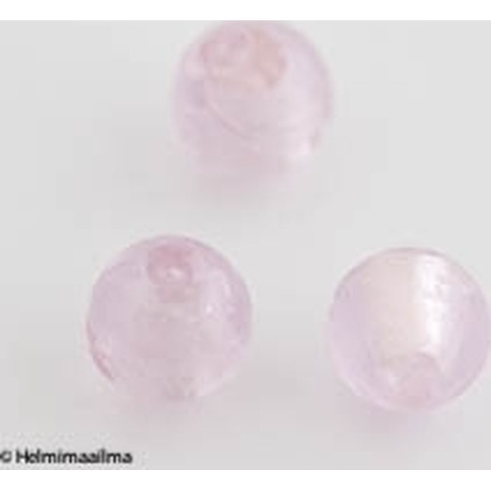 Hopeafoliohelmi pyöreä 10 mm vaaleanpunainen, 2 kpl