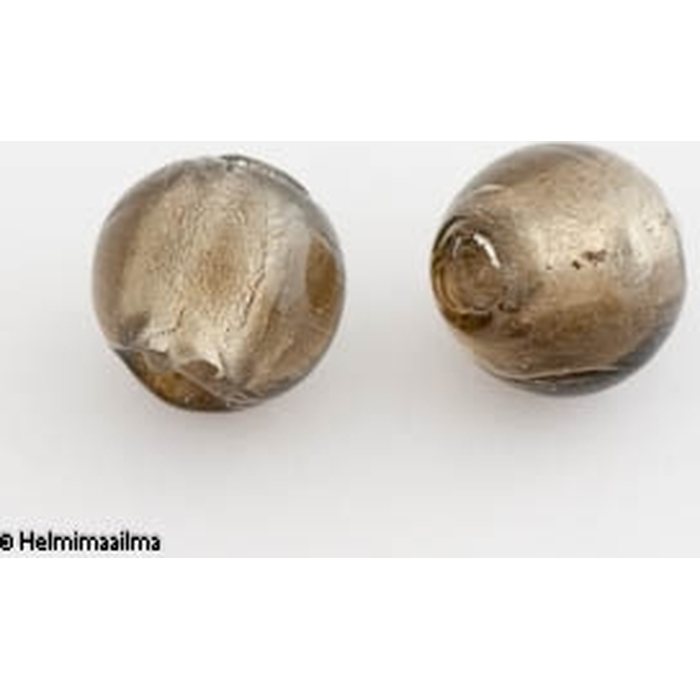 Hopeafoliohelmi pyöreä 12 mm harmaa, 1 pc
