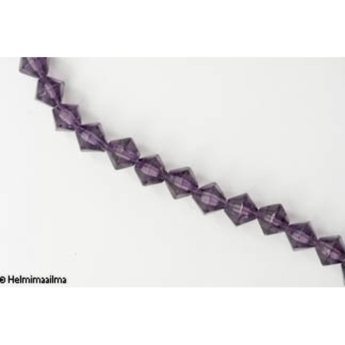 Kristallihelmi bicone 8 mm violetti, n. 35 cm nauha