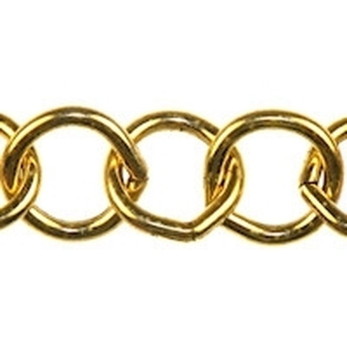 Trinity Brass Pyöreä ketju 10 mm antiikkikulta, 10 cm