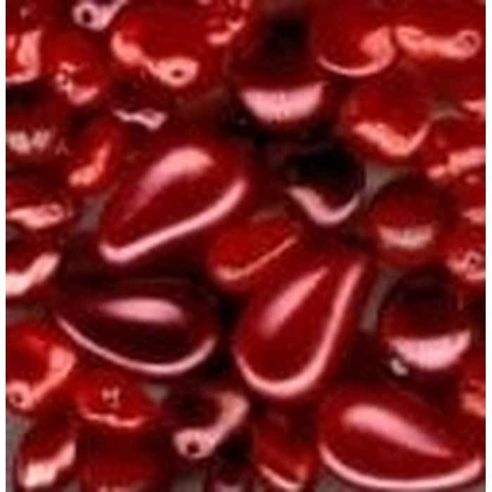 Estrela helmiäislasihelmilajitelma punaiset helmet, 100 grammaa