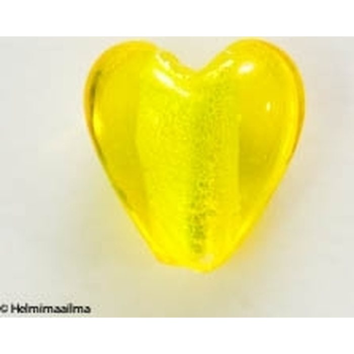 Hopeafoliosydän 12 mm, keltainen, 1 kpl