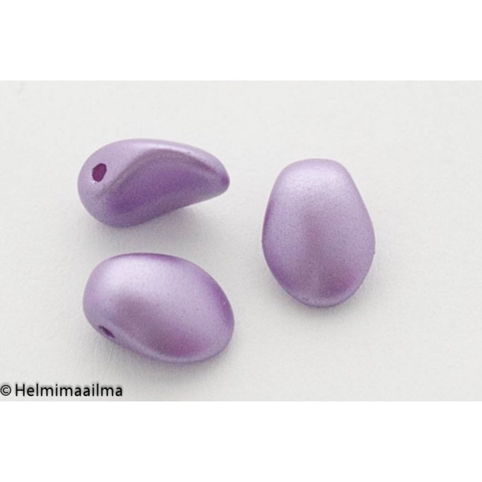 Estrela Tulppaanin terälehti helmiäislasihelmi violetti 8 x 6 mm, 10 kpl