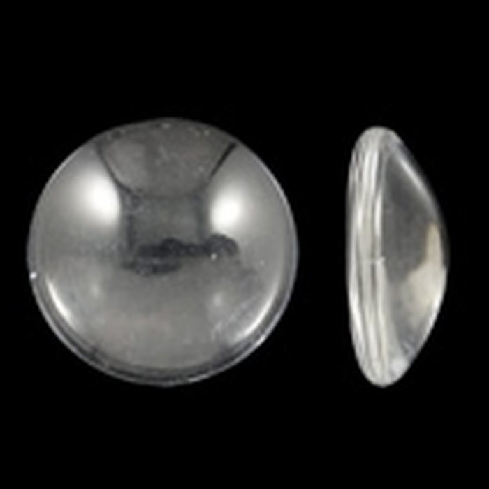 Lasikapussi kirkas puolipyöreä 25 mm (paksuus ~6 mm), 10 kpl