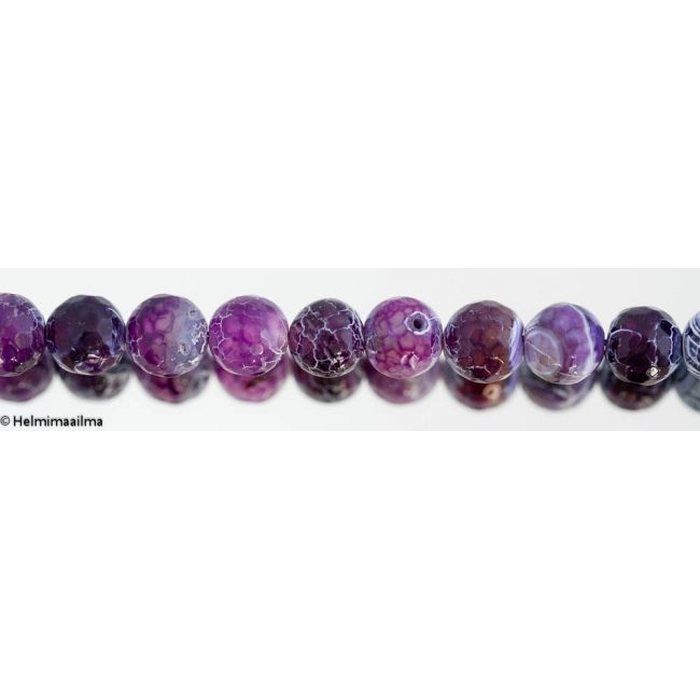 Tuliakaatti fasetti pyöreä 10 mm violetti, n. 38 cm nauha