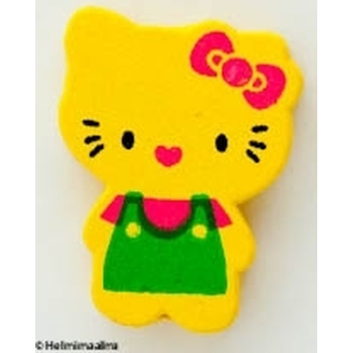 Puuhelmi Hello Kitty 24 mm keltainen, 1 kpl