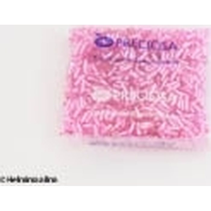 Preciosa putkihelmi 7x2 mm, metallinhohtoinen pinkki viisteillä, n. 50 g pussi