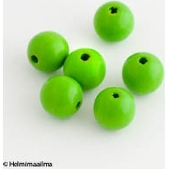 Preciosa Tsekkiläinen puuhelmi vihreä pyöreä 16 mm, 5 kpl