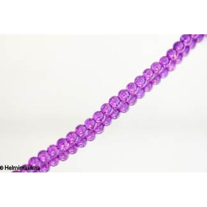 Särölasihelmi violetti pyöreä 8 mm, n. 81 cm nauha